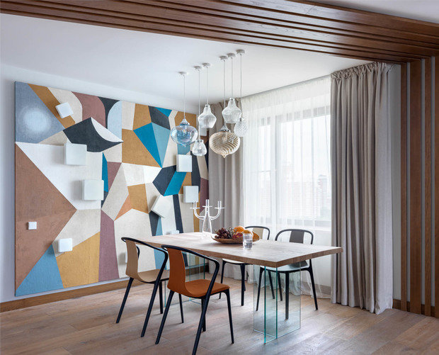 Фотография: Кухня и столовая в стиле Современный, Эко, Эклектика, Квартира, Проект недели, Москва, Сергей Красюк, Монолитный дом, Дарья Василькова, 4 и больше, Более 90 метров, #эксклюзивныепроекты – фото на INMYROOM