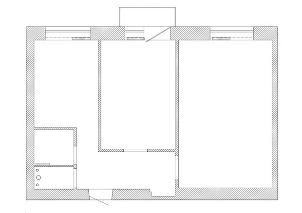 Фотография: Планировки в стиле , Современный, Квартира, Проект дня, Санкт-Петербург, 2 комнаты, 40-60 метров, Винтажный, Александра Якушенко – фото на INMYROOM