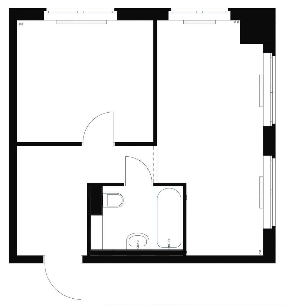 Фотография: Планировки в стиле , Современный, Малогабаритная квартира, Квартира, Проект дня, Москва, 2 комнаты, до 40 метров, Мила Генч – фото на INMYROOM Фотография: Планировки в стиле , Современный, Малогабаритная квартира, Квартира, Проект дня, Москва, 2 комнаты, до 40 метров, Мила Генч – фото на INMYROOM