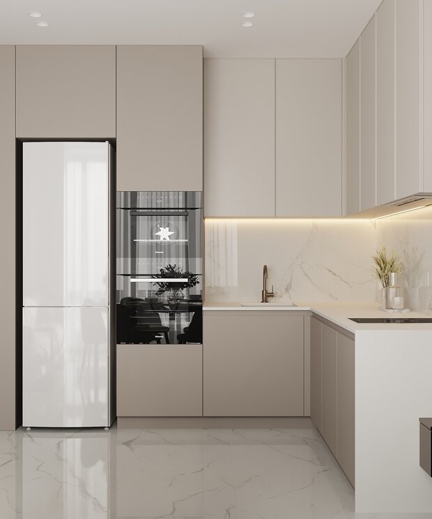 Визуализация интерьера кухни в стиле минимализм