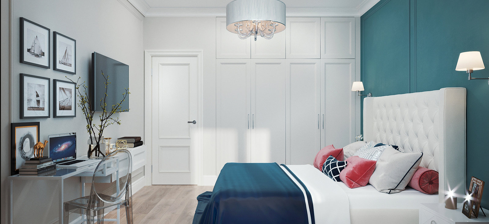 Фотография: Спальня в стиле Классический, Современный, Квартира, Проект недели, Москва, Монолитный дом, 3 комнаты, 60-90 метров, Ольга Бойцова – фото на INMYROOM Фотография: Спальня в стиле Классический, Современный, Квартира, Проект недели, Москва, Монолитный дом, 3 комнаты, 60-90 метров, Ольга Бойцова – фото на INMYROOM