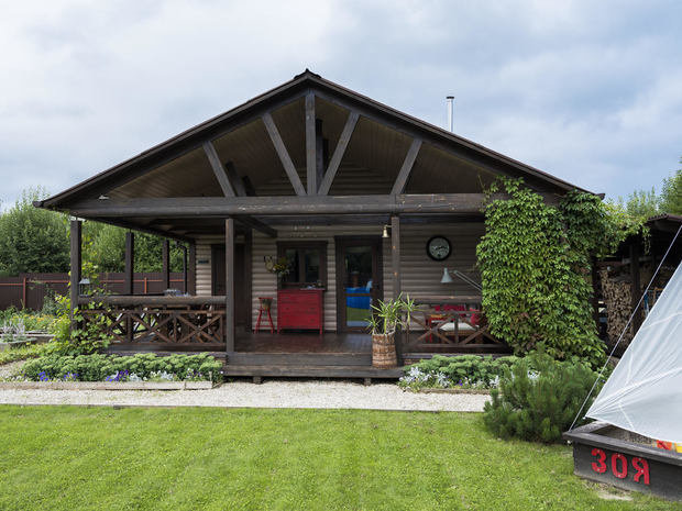 Фотография:  в стиле , Прованс и Кантри, Проект недели, Дача, Дом и дача, Московская область, Наталья Сорокина, 1 комната, до 40 метров, Васькино – фото на INMYROOM