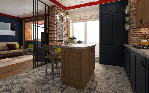 Фото из портфолио Красная лента – фотографии дизайна интерьеров на INMYROOM