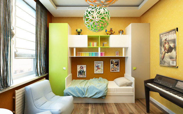 Фото из портфолио Детская с солнечным настроением – фотографии дизайна интерьеров на INMYROOM