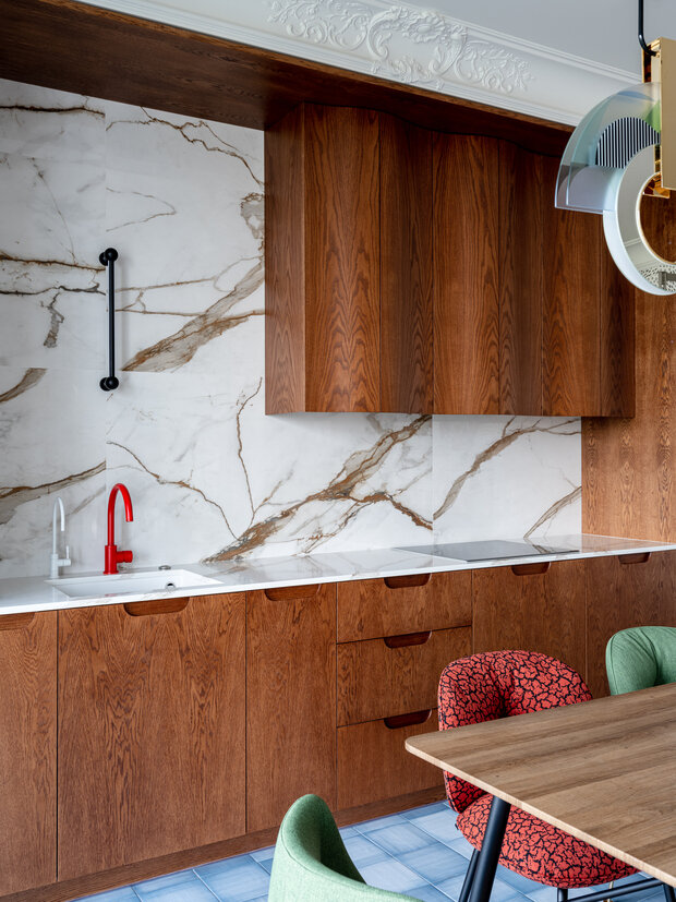 Фотография: Кухня и столовая в стиле Современный, Эклектика, Квартира, Проект недели, Москва, 4 и больше, Более 90 метров, Art Group, Lake and Walls, Оксана Заварзина, Евгений Шевченко – фото на INMYROOM