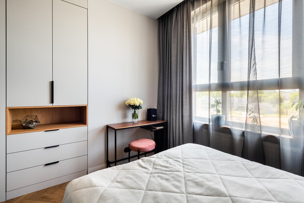 Фотография: Спальня в стиле Современный, Минимализм, Квартира, Проект недели, Москва, Buro Brainstorm, 40-60 метров – фото на INMYROOM