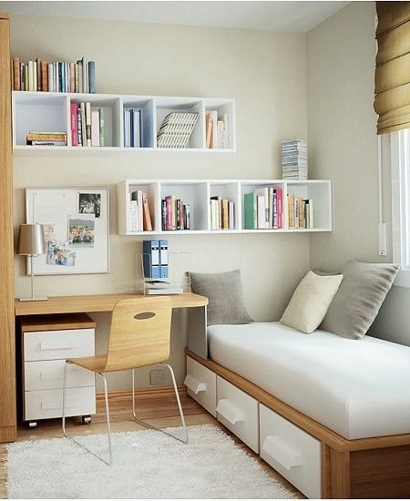 Фотография: Кабинет в стиле Минимализм, Малогабаритная квартира, Советы – фото на INMYROOM