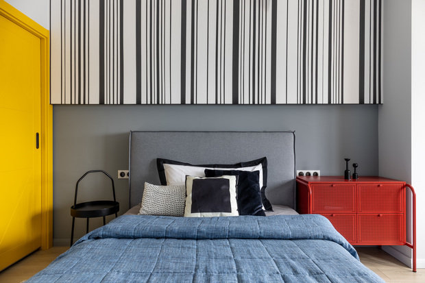 Фотография: Спальня в стиле Современный, Квартира, Проект недели, Самара, 4 и больше, Более 90 метров, Айгуль Султанова – фото на INMYROOM