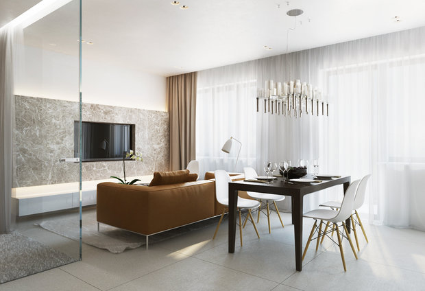 Фотография: Гостиная в стиле Лофт, Восточный, Малогабаритная квартира, Квартира, Дома и квартиры, Минимализм, Переделка – фото на INMYROOM