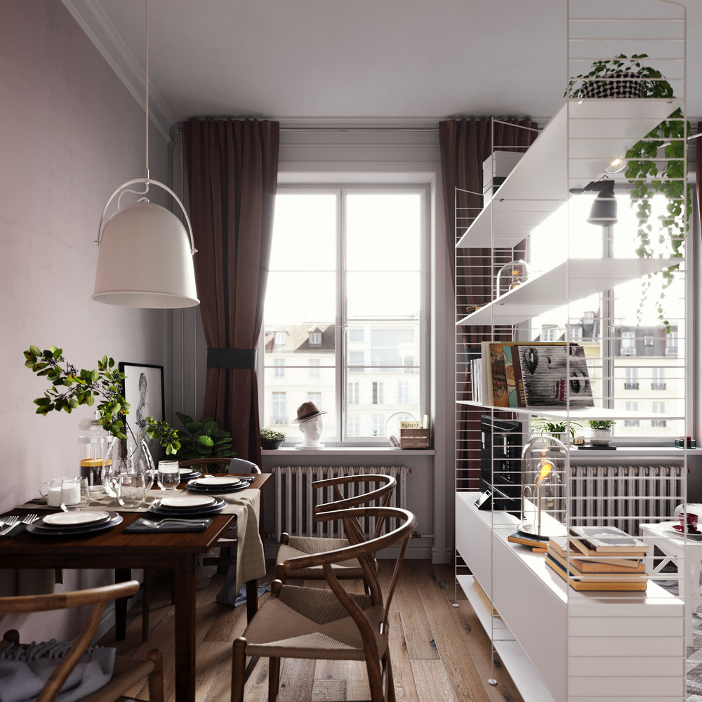 Фотография: Кухня и столовая в стиле Скандинавский, Малогабаритная квартира, Квартира, Студия, Проект недели, Москва, Монолитный дом, до 40 метров, Anova Interior Design – фото на INMYROOM