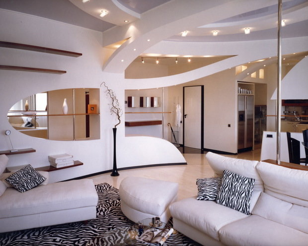 Фотография: Гостиная в стиле Хай-тек – фото на INMYROOM