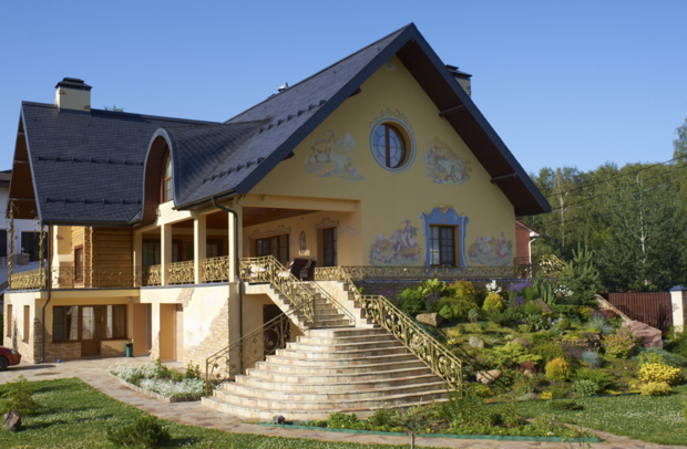 Фото из портфолио Роспись фасада "Тиррольский домик" – фотографии дизайна интерьеров на INMYROOM