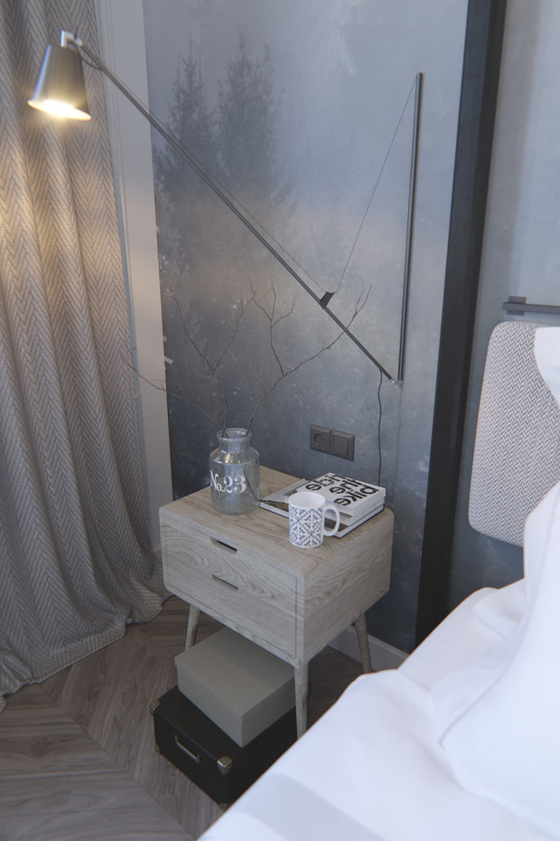 Фотография: Спальня в стиле Скандинавский, Кухня и столовая, Гостиная, Детская, Классический, Современный, Квартира, Проект недели, Серый, 3 комнаты, Более 90 метров, ПРЕМИЯ INMYROOM – фото на INMYROOM