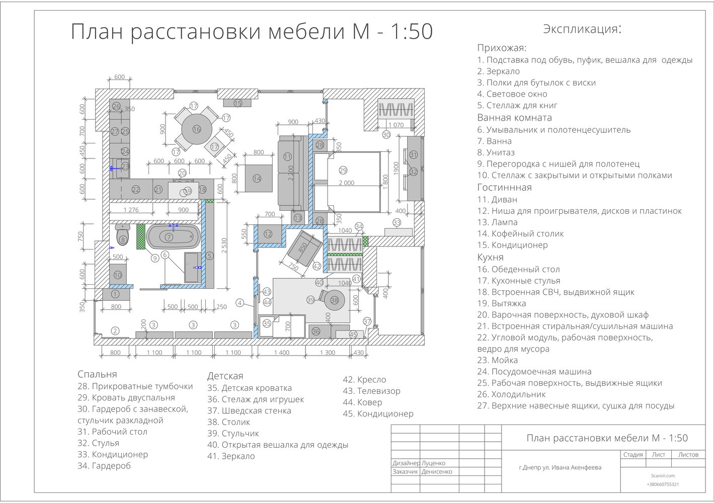 План с расстановкой мебели План с расстановкой мебели