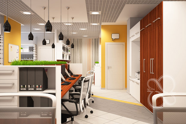 Фото из портфолио Проект: Sunny Office – фотографии дизайна интерьеров на INMYROOM