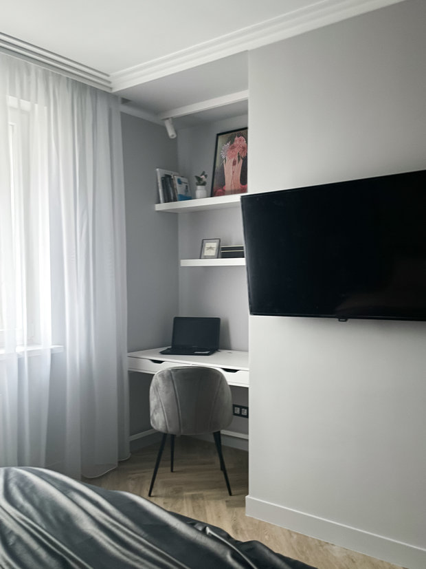 Фото из портфолио Спальня в черничном цвете – фотографии дизайна интерьеров на INMYROOM