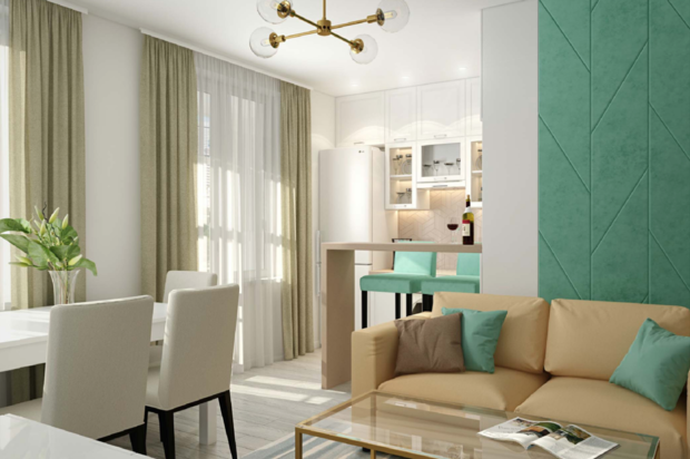 Фото из портфолио Стильная студия в новостройке. 25м² – фотографии дизайна интерьеров на INMYROOM