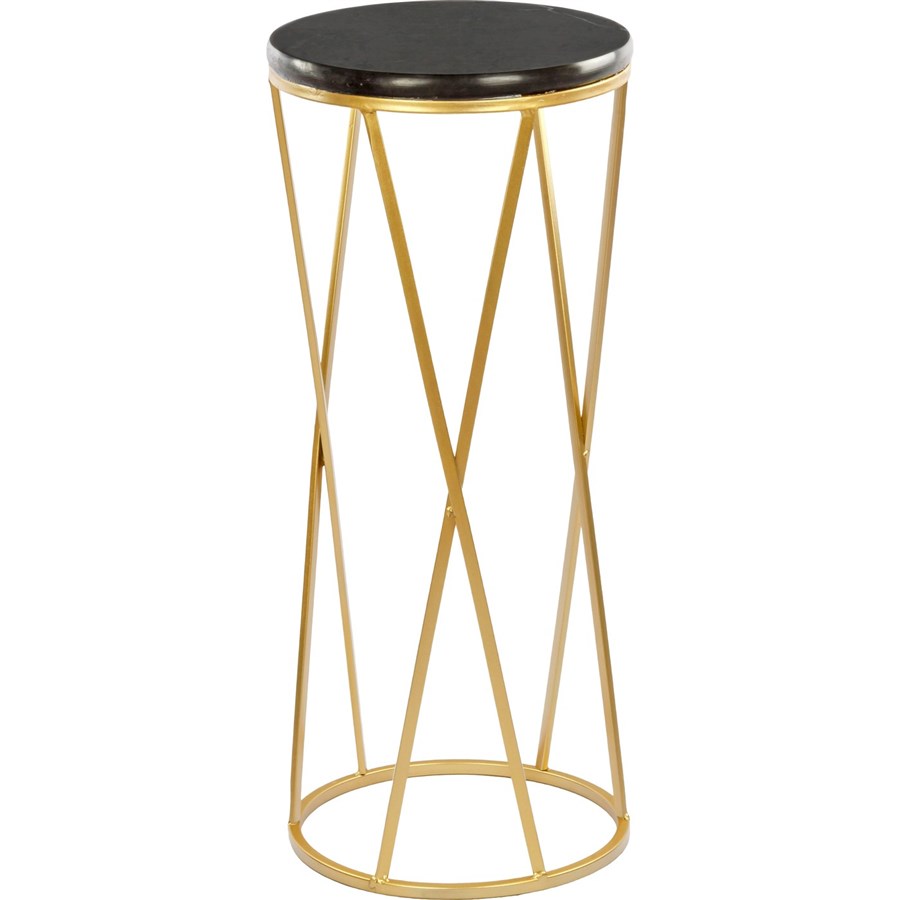 Кофейный стол с мраморной столешницей черного цвета