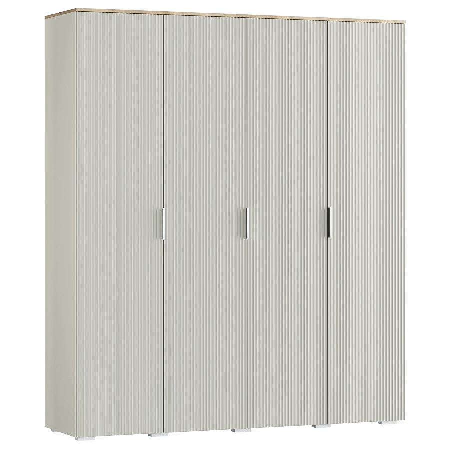 Шкаф распашной для одежды Ингрия светло-серого цвета