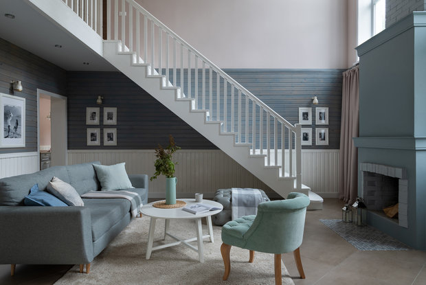 Фотография: Гостиная в стиле Прованс и Кантри, Скандинавский, Дом, Проект дня, Дача, Дом и дача, Екатеринбург, 4 и больше, Более 90 метров, On_Design_Lab – фото на INMYROOM