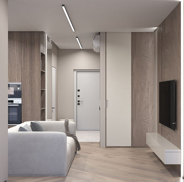 Фото из портфолио Проект 1кв.39 м2 – фотографии дизайна интерьеров на INMYROOM