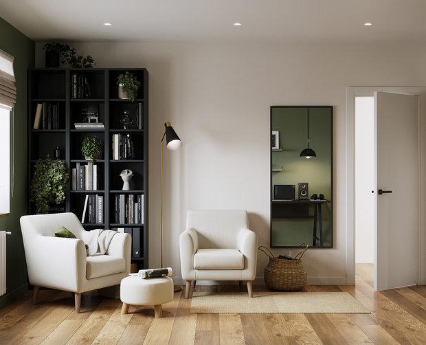 Фотография: Гостиная в стиле Современный, Квартира, Проект недели, Санкт-Петербург, 1 комната, 40-60 метров, Finterio – фото на INMYROOM