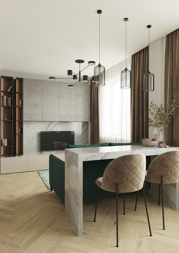 Фото из портфолио Проект квартиры-студии – фотографии дизайна интерьеров на INMYROOM