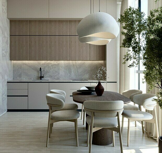 Фотография: Кухня и столовая в стиле Современный, Минимализм, Квартира, Проект недели, 3 комнаты, 60-90 метров, Вера Шеверденок – фото на INMYROOM