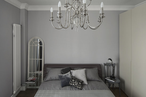 Фотография: Спальня в стиле Эклектика, Современный, Квартира, Проект недели, Москва, Валерия Дзюба, Nido Interiors, новостройка – фото на INMYROOM