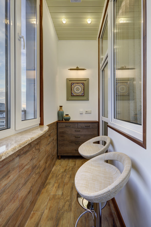 Фотография: Балкон в стиле Классический, Современный, Квартира, Студия, Проект недели, Москва, 40-60 метров, Монолитно-кирпичный, студия «Энигма» – фото на INMYROOM