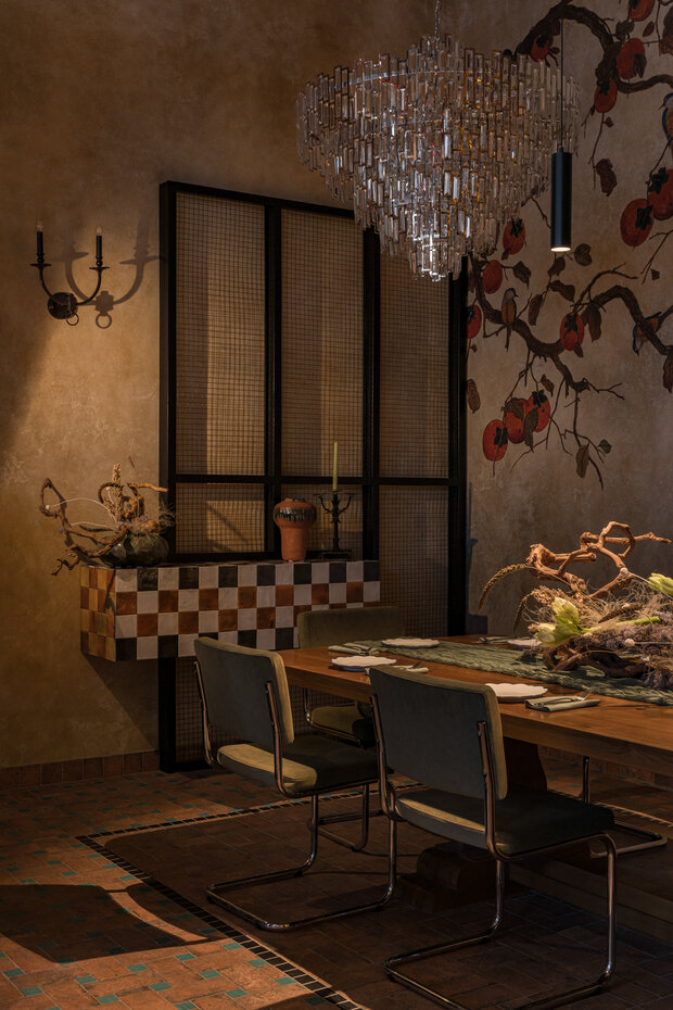 Визуализация кабинета в стиле Джапанди