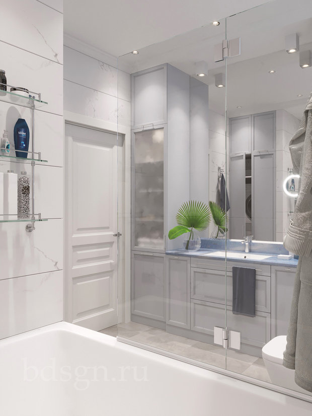 Фото из портфолио Неоклассика с трендовыми вставками в "Воронцовском парке" – фотографии дизайна интерьеров на INMYROOM