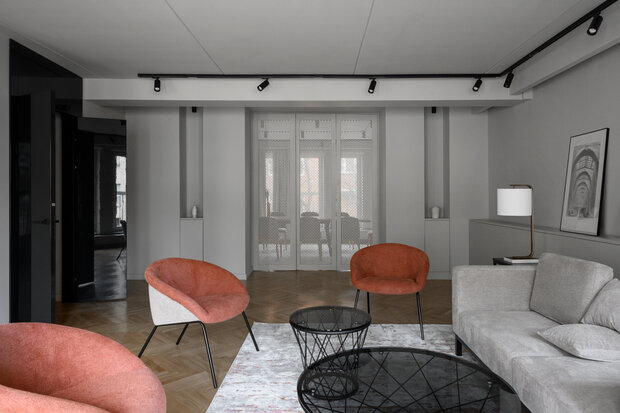 Фотография: Гостиная в стиле Современный, Квартира, Проект дня, Москва, 4 и больше, Более 90 метров, современный с элементами модерна, Игорь Голубев – фото на INMYROOM