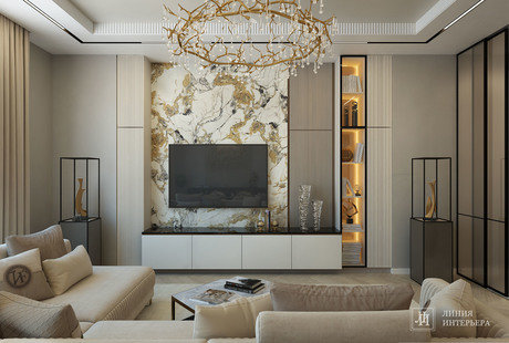 Дизайн кухни-гостиной