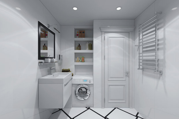 Фотография: Ванная в стиле Хай-тек, Квартира, Дома и квартиры, Проект недели – фото на INMYROOM