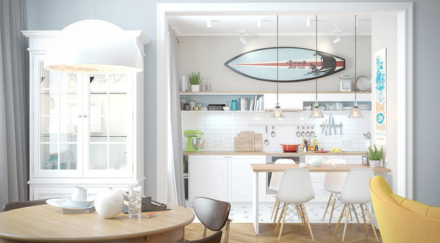 Фото из портфолио 3-к квартира, 105 м2 – фотографии дизайна интерьеров на INMYROOM
