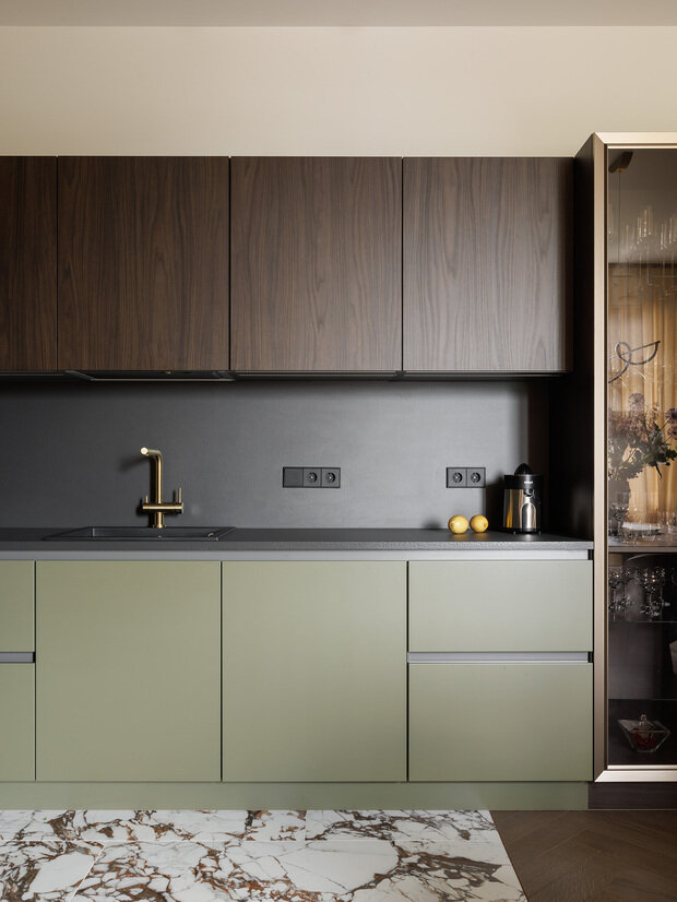 Фотография: Кухня и столовая в стиле Современный, Минимализм, Квартира, Проект недели, Санкт-Петербург, 3 комнаты, Более 90 метров, NG-Design, Наталья Пальцева – фото на INMYROOM