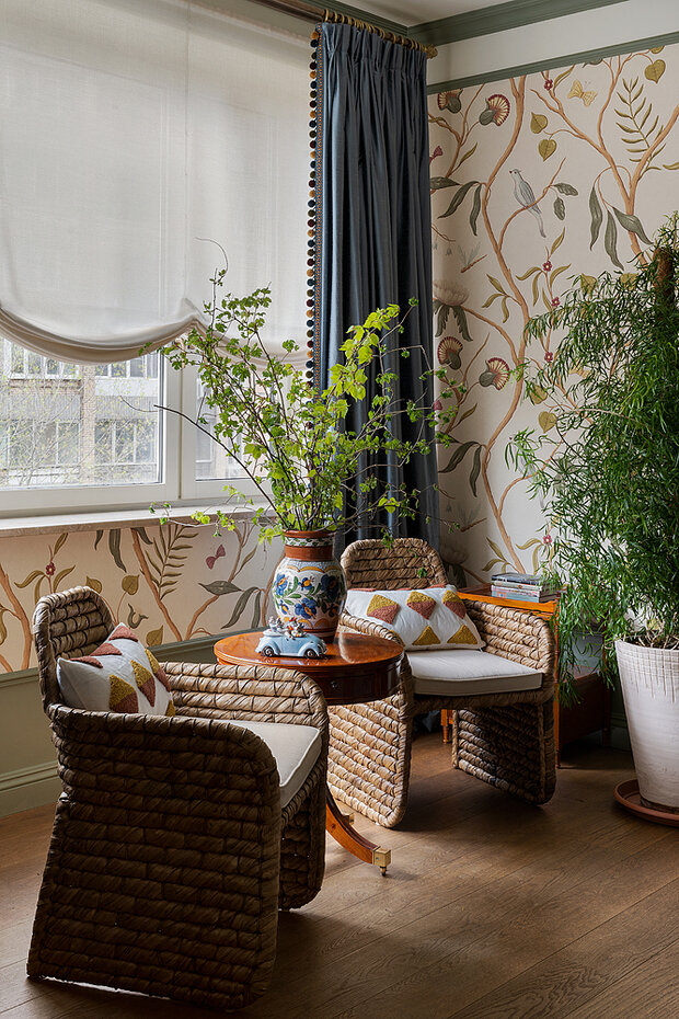 Фотография: Гостиная в стиле Классический, Эклектика, Винтажный, Квартира, Проект дня, Москва, 4 и больше, Более 90 метров, Наталья Митракова – фото на INMYROOM