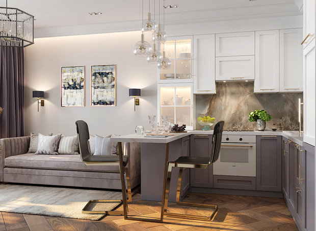 Фото из портфолио Неоклассика на  "Смольном проспекте" – фотографии дизайна интерьеров на INMYROOM