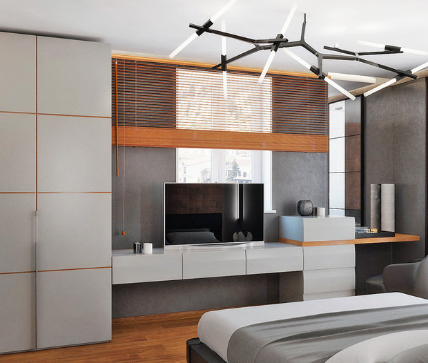 Фото из портфолио Микс фактур для спальни – фотографии дизайна интерьеров на INMYROOM