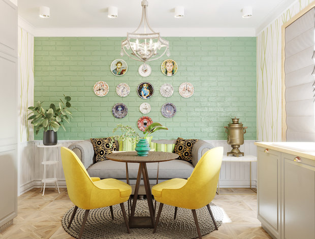 Фото из портфолио Интерьер 1-комнатной квартиры в ЖК Золотые купола – фотографии дизайна интерьеров на INMYROOM