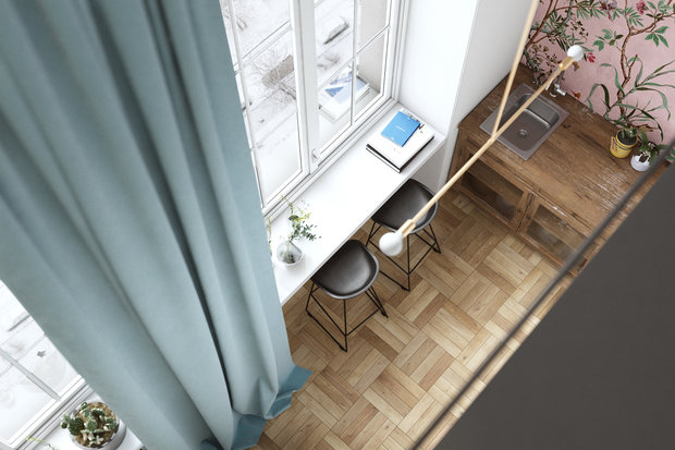 Фотография: Гостиная в стиле Эклектика, Современный, Квартира, Студия, Проект недели, Лондон, 1 комната, 40-60 метров, Полина Казакова – фото на INMYROOM