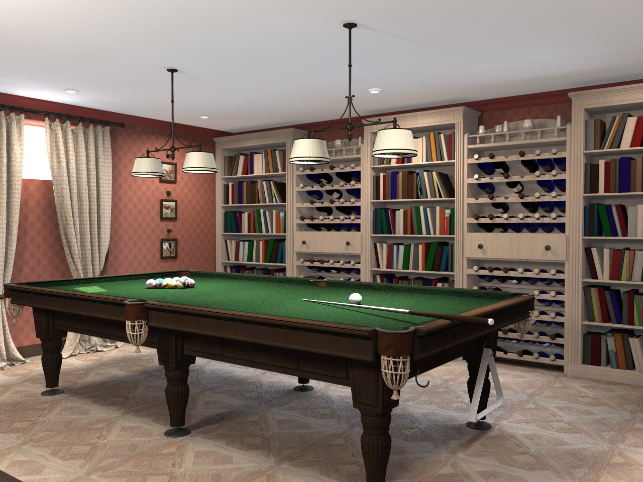 Фото из портфолио Бильярдная "Английский стиль" – фотографии дизайна интерьеров на INMYROOM Фото из портфолио Бильярдная "Английский стиль" – фотографии дизайна интерьеров на INMYROOM