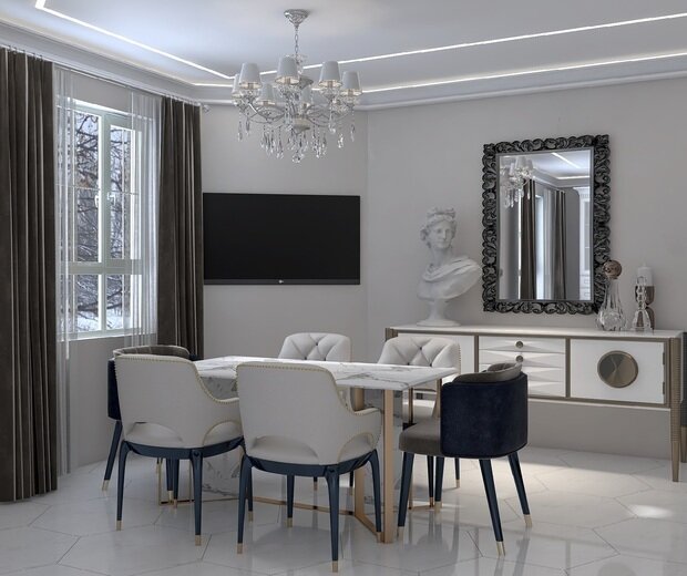 Фото из портфолио Современная классика для любителей роскоши – фотографии дизайна интерьеров на INMYROOM