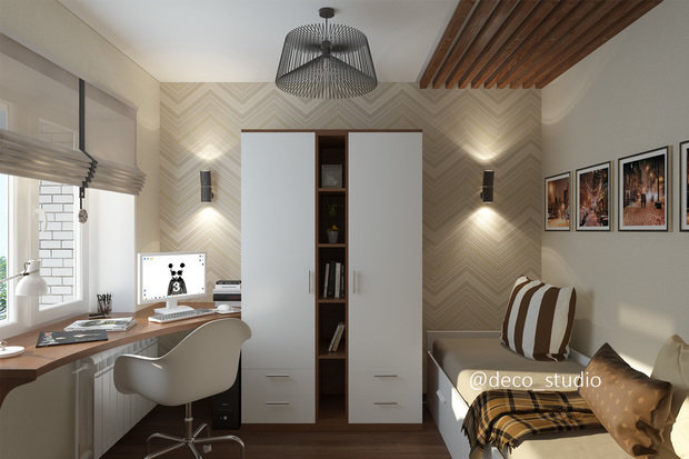 Фото из портфолио Дизайн хрущевки 42 кв.м. – фотографии дизайна интерьеров на INMYROOM