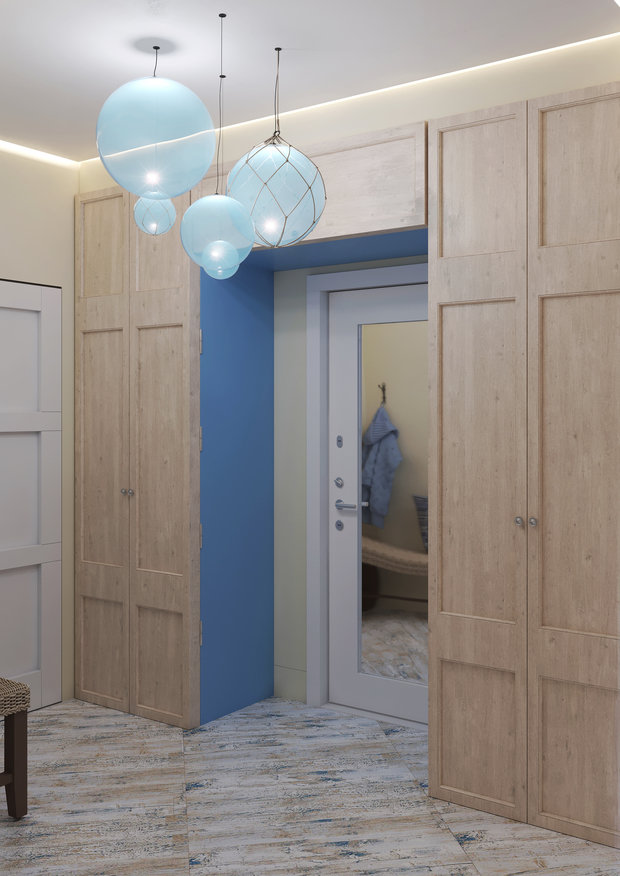 Фотография: Прихожая в стиле Восточный, Прованс и Кантри, Скандинавский, Квартира, Проект недели, Москва, Эко, Виктория Золина, Zi-Design Interiors, Панельный дом, 2 комнаты, 40-60 метров, П-44ТМ – фото на INMYROOM