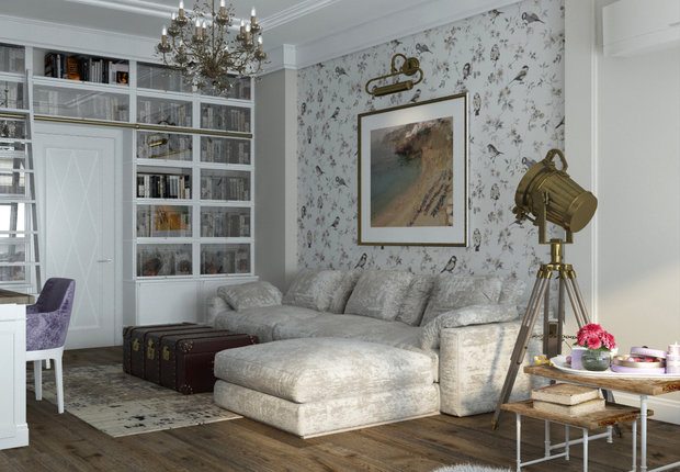 Фото из портфолио Кабинет прованс – фотографии дизайна интерьеров на INMYROOM