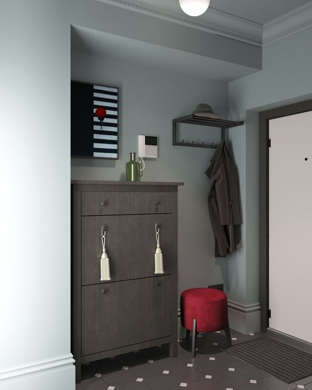 Фотография: Прихожая в стиле Современный, Квартира, Проект дня, Монолитный дом, 2 комнаты, 40-60 метров, Илона Рафикова – фото на INMYROOM