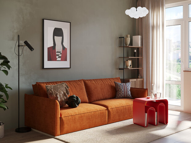 Фотография: Гостиная в стиле Современный, Малогабаритная квартира, Проект дня, Москва, Монолитный дом, 2 комнаты, до 40 метров, Елена Бургонская – фото на INMYROOM