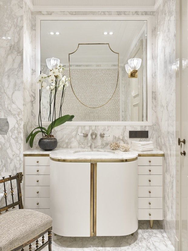 Фотография: Ванная в стиле Восточный, Классический, Современный, Квартира, Москва, Лейла Улуханли, Монолитный дом, 4 и больше, Более 90 метров, Эксклюзивные проекты – фото на INMYROOM